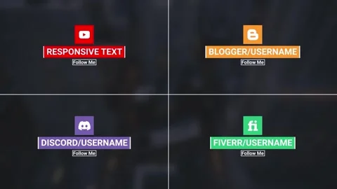 Social Media Lower Third V2 Stock After Effects
