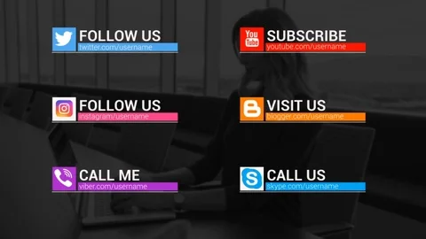 Social Media Lower Thirds Catálogo de After Effects