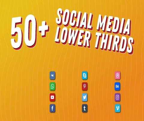 Social Media Lower Thirds Stock After Effects