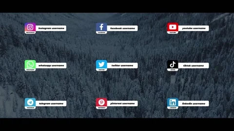 Social Media Lower Thirds Stock After Effects