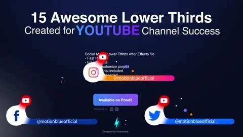 Social media Lower Thirds Stockmateriaal After Effects