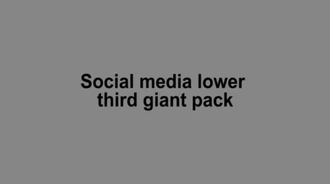 Social Media Lower thirds giant pack After Effects stock