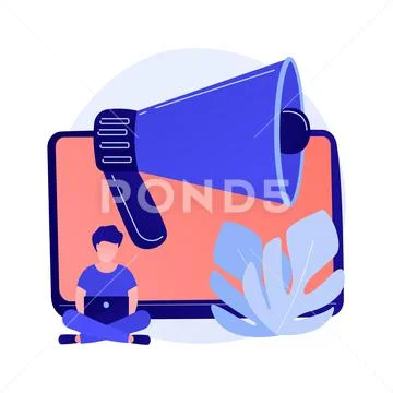Social media marketing vector concept metaphor Stock Illustrationen