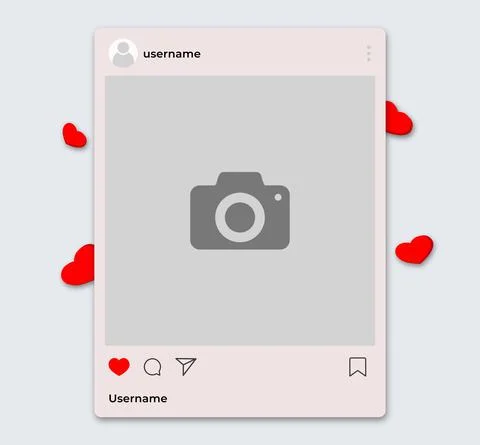 Social Media Mockup Vector template Stock Illustration