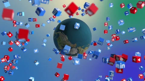 Social media network around the globe 스톡 동영상 150204918