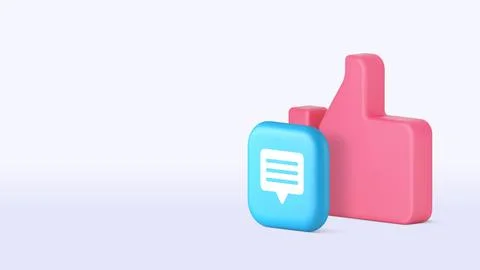 Social media network communication like comment follow subscribe copy space b 스톡 일러스트