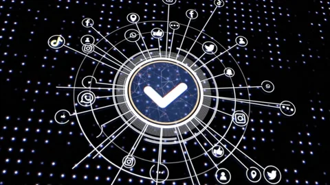 Social Media Network Connection Animation. Data Visualisation. 4K Video stock 194795571