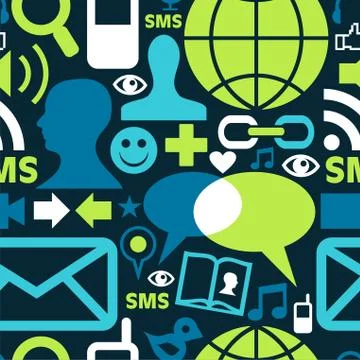 Social media network icons pattern 스톡 일러스트