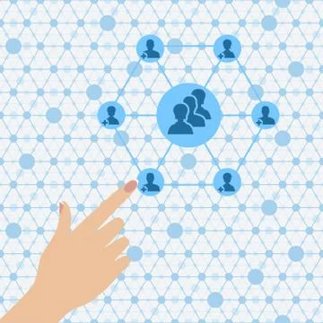 Social media network Stock Illustration