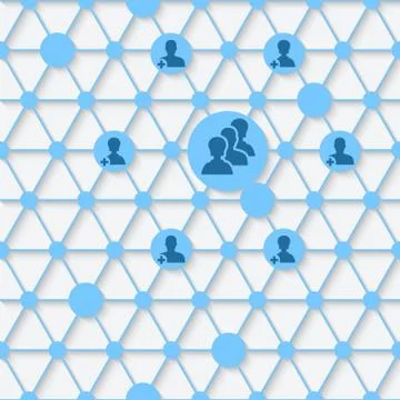 Social media network Illustrazione stock