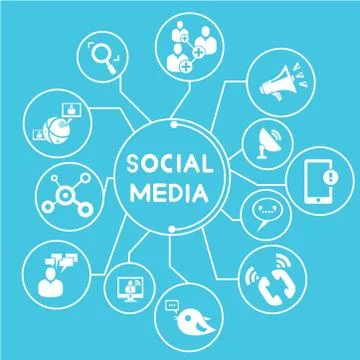 Social media network Stock Illustration