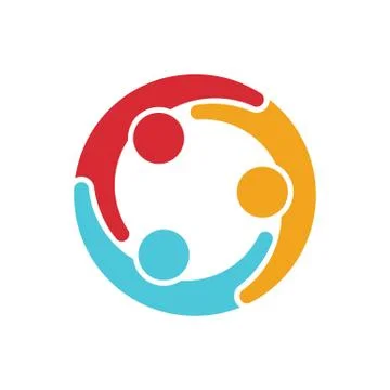 Social media network people logo Stock Illustration