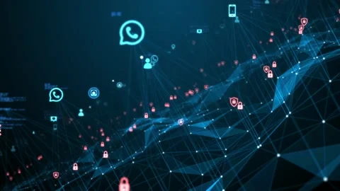 Social media network security data mining collecting of user information  Stock Footage 247677366