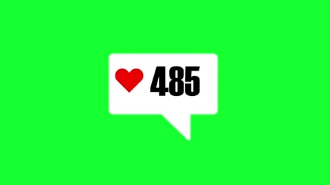 Social media like notification icons with increasing numbers against a gree.. 库存影片 342248206