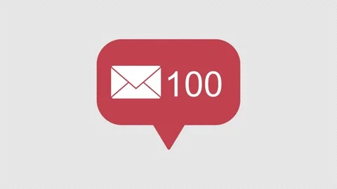 Social media notification Mail and Message icon on transparent background Vidéo 147441856