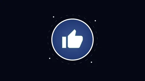Social media notification pop up featuring a thumbs up like icon for digital Video stock 345800114