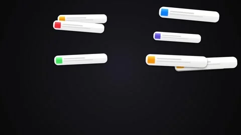 Social media notification pop up. Multiple digital notification pop-up bubble Stock Footage 342586996