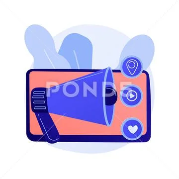 Social media notification vector concept metaphor. Stock Illustrationen
