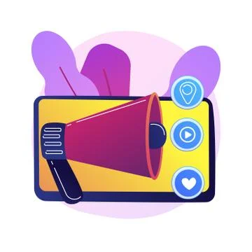 Social media notification vector concept metaphor. Stock Illustration