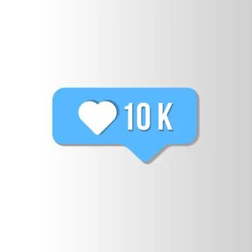 Social Media Like Notification Vector Stock Illustration
