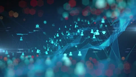 Social Media Online Interaction Sharing Posts Followers Network Vidéo 302518574