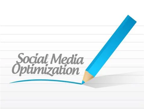 Social media optimization message illustration Stock Illustration