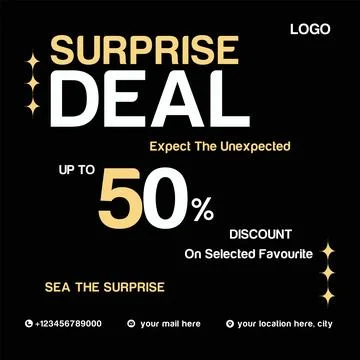 Social Media Post Design Stock Illustration