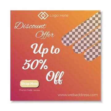 Social media post design template for promotion and Advertising 库存插图