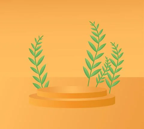 Social media post template 3d podium mockup Ilustración de archivo