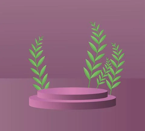 Social media post template 3d podium mockup Ilustración de archivo