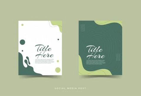 Social media post template, abstract, minmalist, pattern, wave, eps 10 vector Illustrazione stock