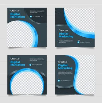 Social media post template Stock Illustration