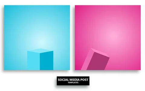 Social media post template Stock Illustration