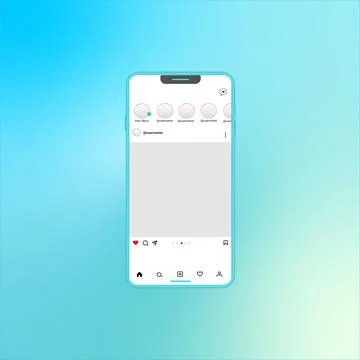 Social media post template Stock Illustration