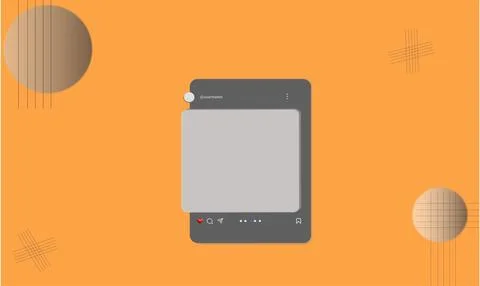 Social media post template Stock Illustration