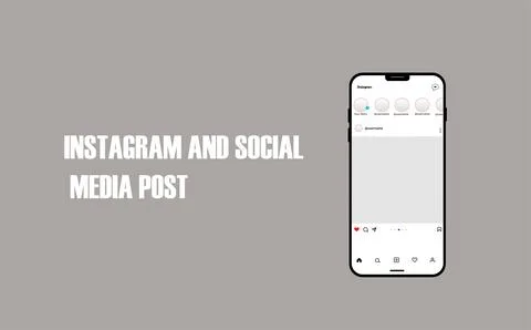 Social media post template Stock Illustration