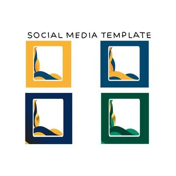 Social media post template Stock Illustration