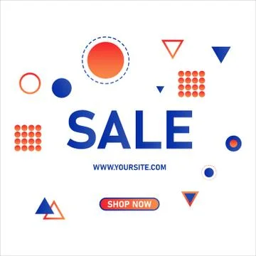 Social media post template. vector banner layout design. Stock Illustration