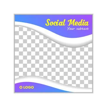 Social Media Post Web Banner Template Stock Illustration