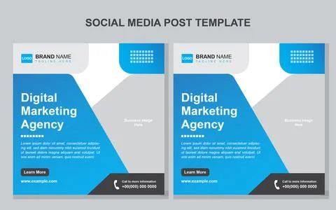 Social Media Post Webinar Template Stock Illustration