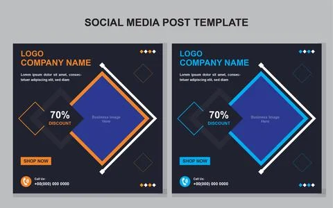 Social Media Post Webinar Template Stock Illustration