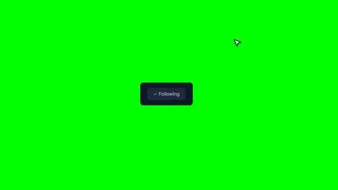 Social media profile follow button slide reveal on green screen Vídeo Stock 344371399