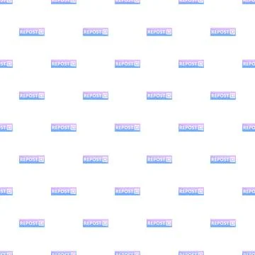 Social media repost button content sharing pattern Stock Illustration