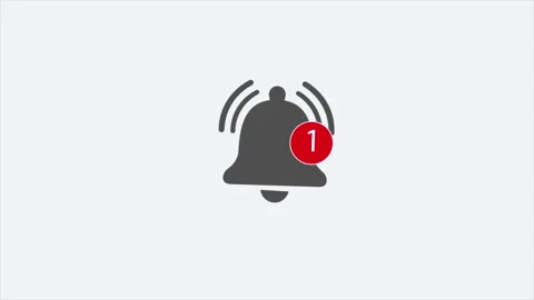 Social Media Ring Bell Notification Stock Footage 232810266