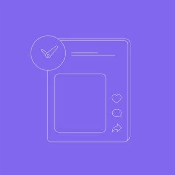 Social Media Scheduling Tools vector icon concept. Cross-channel social Stock Illustration