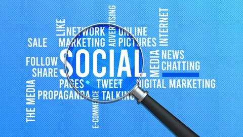 Social media schema Stock Illustration