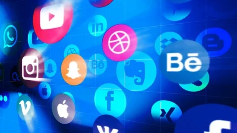 Social Media shining moving loop 動画素材 74692512