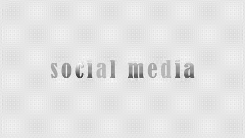 Social Media silver text with effect animation abstract background Stock Footage 265154375