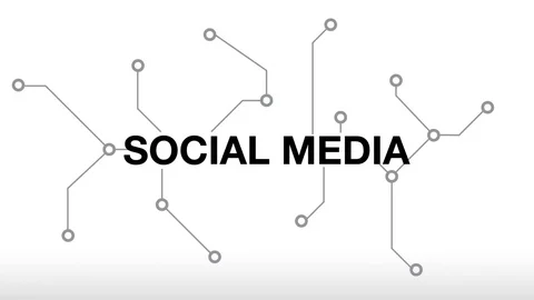 Social Media Simple Circuit Web Title Animation 스톡 동영상 83866313