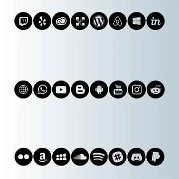 Social media software icons vector Design Stock Illustration